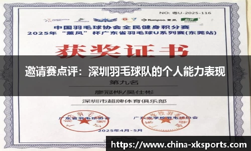 邀请赛点评：深圳羽毛球队的个人能力表现